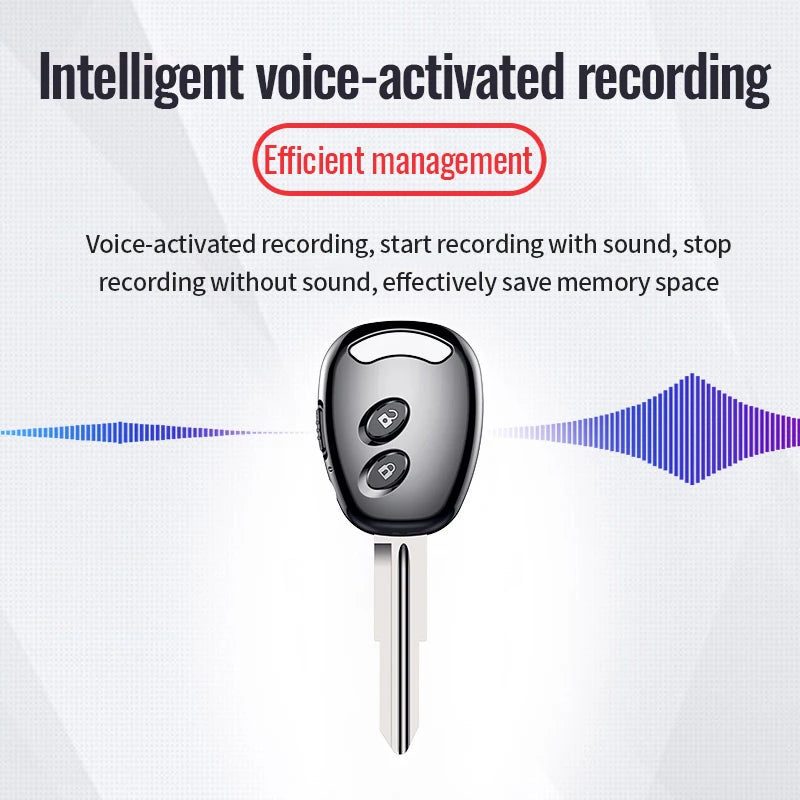 Mini Voice Recorder Portable Car Key 8G/16G/32G Digital Sound Recorder 38Hrs Professional Activated Voice Dictaphone MP3 Player