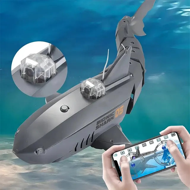 Mobile App Remote Control Camera Shark Charging 2.4G Megalodon Dual Motor Water Swing Acceleration CHILDREN'S Toys