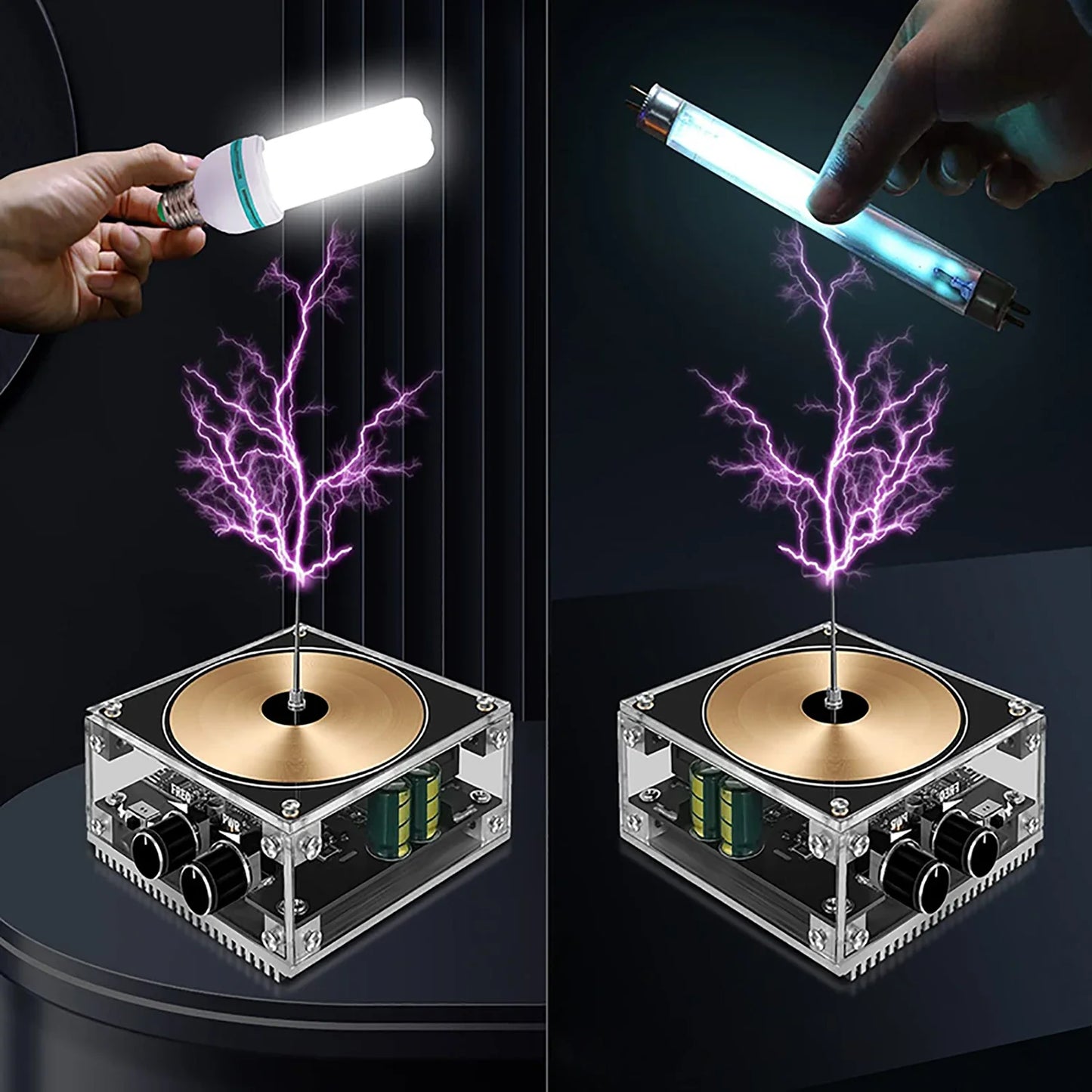 Multi-Function Tesla Music Tesla Coil Speaker, Wireless Transmission Lighting, Science and Education Experimental Products