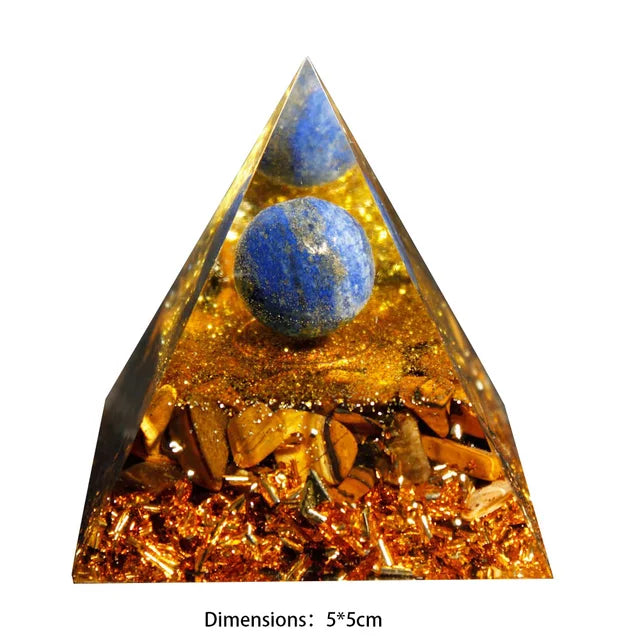 Natural Crystal Energy Stone Orgen Pyramid Decoration Pyramids Handmade Art Carfts Christmas Gifts Ornaments for Yoga Meditation