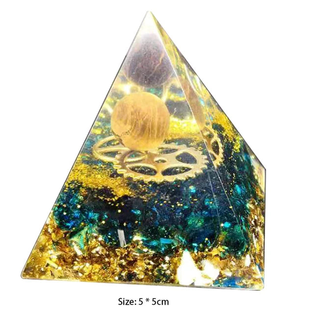 Natural Crystal Energy Stone Orgen Pyramid Decoration Pyramids Handmade Art Carfts Christmas Gifts Ornaments for Yoga Meditation