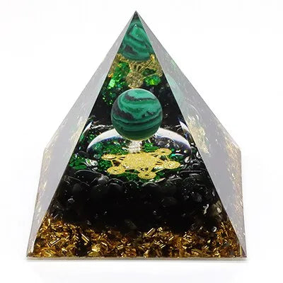 Orgonite Pyramid Stone And Crystals Energy Amethyst Reiki Chakra Multiplier Meditation Craft Trinket Home Decoration Gifts