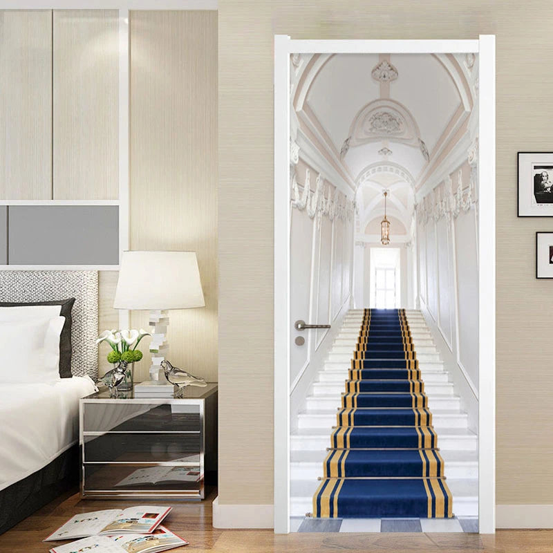 Photo Wallpaper 3D Stereo Stairs European Style Door Sticker Wallpaper Modern Creative Living Room Bedroom Home Decor 3D Poster