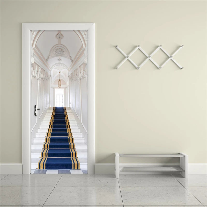 Photo Wallpaper 3D Stereo Stairs European Style Door Sticker Wallpaper Modern Creative Living Room Bedroom Home Decor 3D Poster