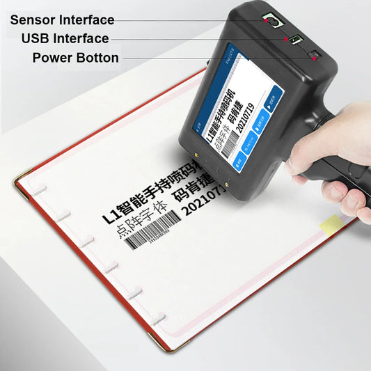 Portable Handheld Inkjet Printer Hand Jet Printer Production Expire Date Serial Number Barcode Label Printer With Permanent Ink