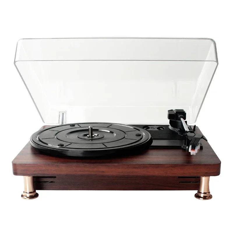 Portable Phonograph Vinyl Record Players Turntables 33/45/78 RPM Gramophone Built-in Speaker for Home Consumer Electronics