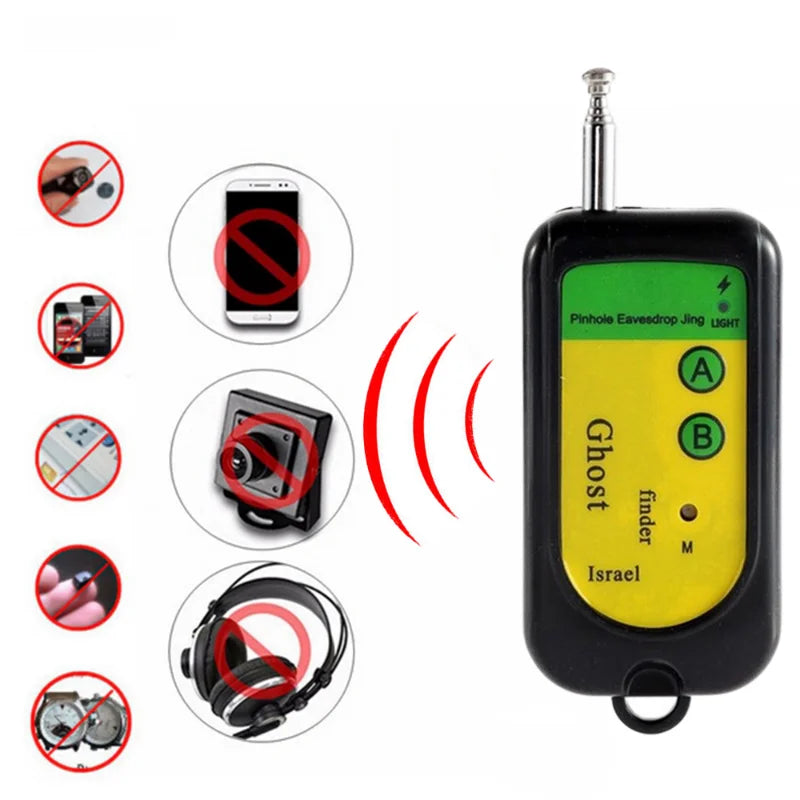 Portable RF Wireless Signal Detector Tracker Mini Camera Finder Full Frequency Check Alarm Device Anti-Spy Radio Wave Detector