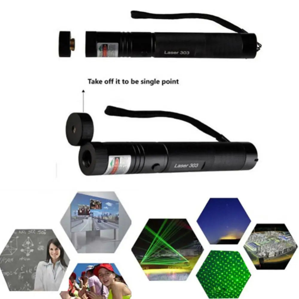 Powerful Green Laser Pointer 10000m 532mw 303 Laser Sight Focus Adjustable Burning Lazer Torch Pen Powered By 18650 Battery