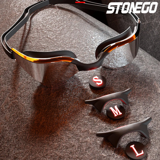 Professional Anti-Fog Swim Goggles with HD Wide-Angle Lens, Comfortable Fit, Adjustable Nose Bridge, Stylish Design