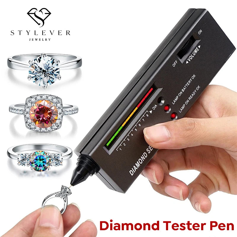 Professional High Accuracy Diamond Tester 2 Jewelry Tool Tweezer 4 Claws Gems Prong Holder Selector Round Moissanite Loose Stone