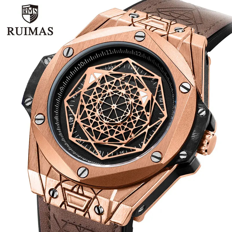 RUIMAS Luxury Military Sports Quartz Watches Men Top Brand Leather Strap Wristwatch Waterproof Watch Man Relogios Masculino 533G