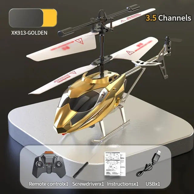 Remote Control Helicopter, Aircraft with Altitude Hold, One Key Take Off/Landing, 3.5 Channel, Gyro Stabilizer