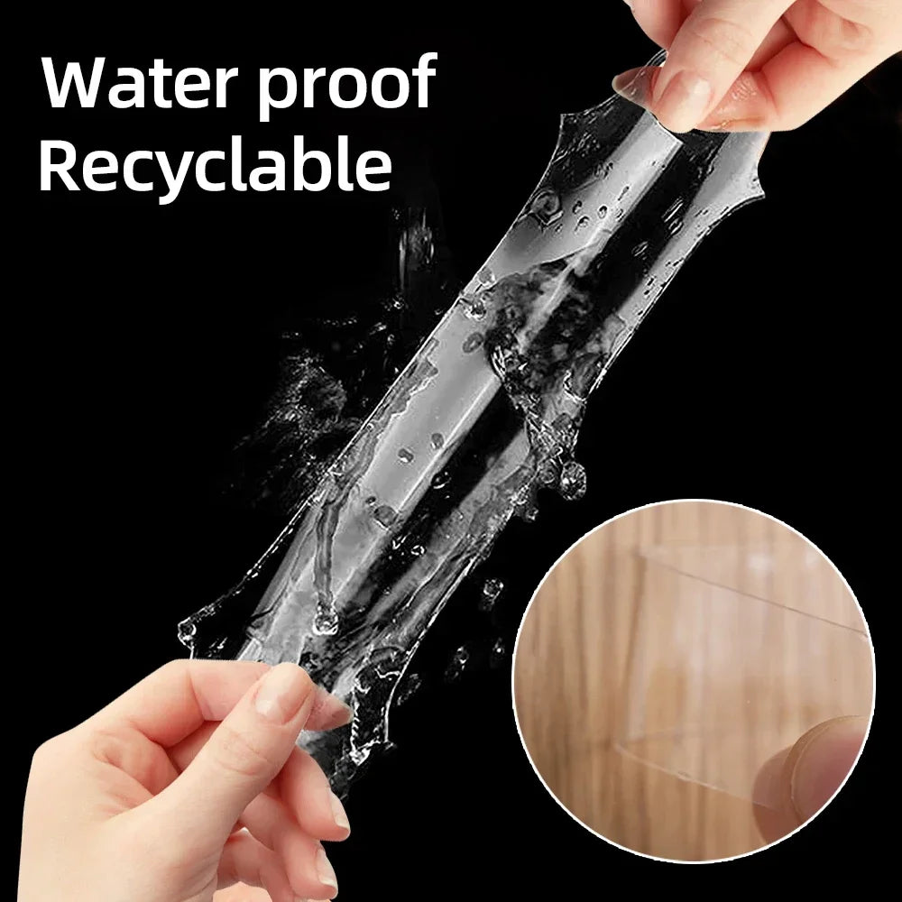 Reusable Super Strong Double Sided Adhesive Tape Nano Transparent Wall Stickers Water Proof Household Products Adhesives