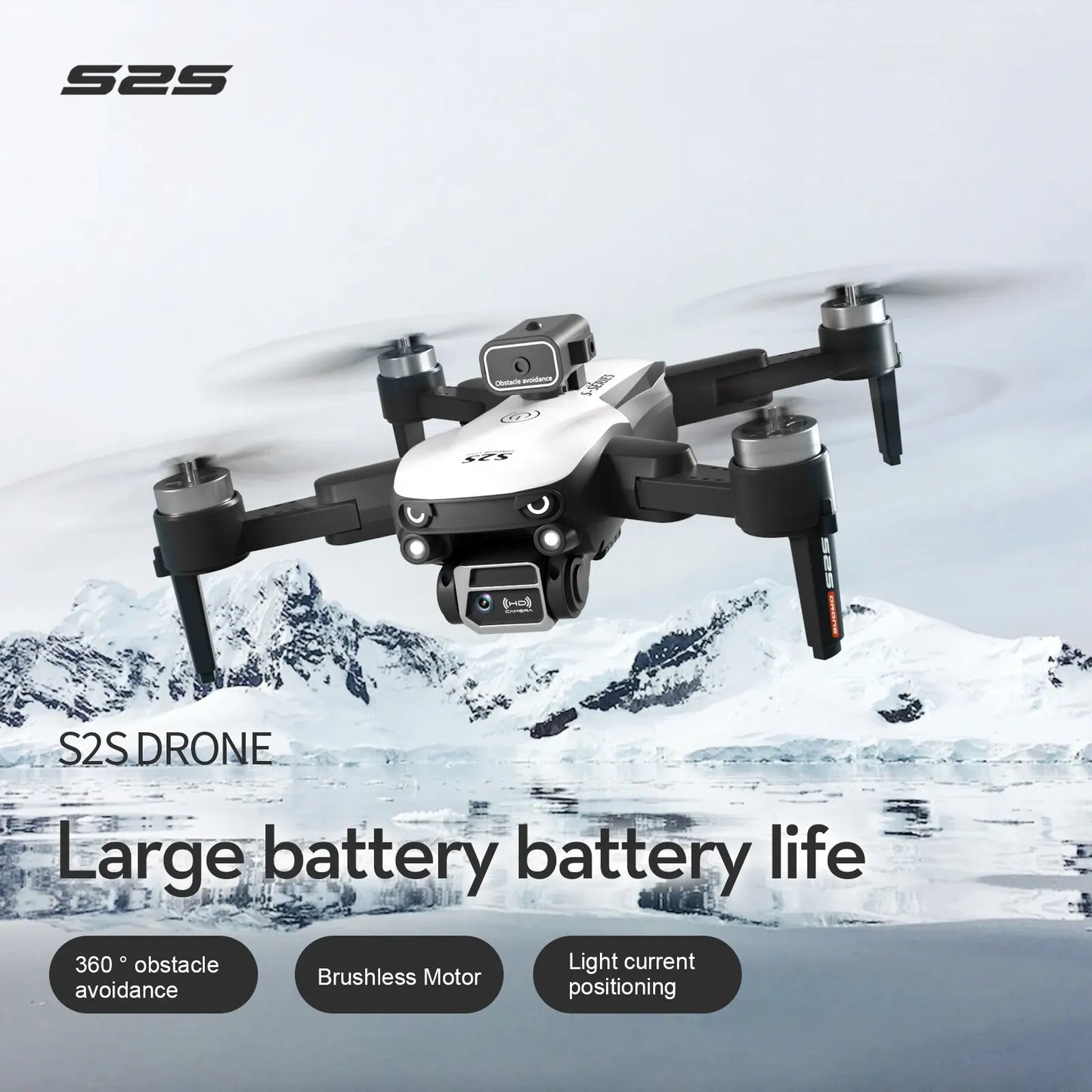 S2S Brushless Drone 4k Profesional 8K HD Dual Camera Obstacle Avoidance Aerial Photography Foldable Quadcopter Flying 25Min