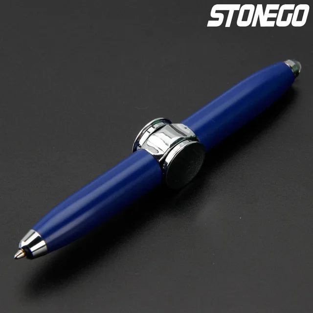 STONEGO Relieve Stress Spinner Pen Gyroscope Decompression Light Ball Pen Shape Finger Gyro Writing Pen