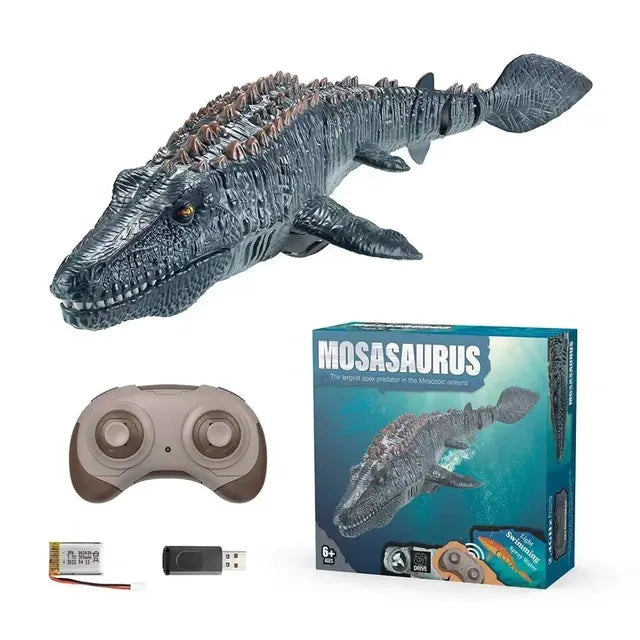 Simulation Dinosaur Water Spray Shark Swinging Mosasaur 2.4G Wireless Charging Remote Control Water Toys for Boys and Children