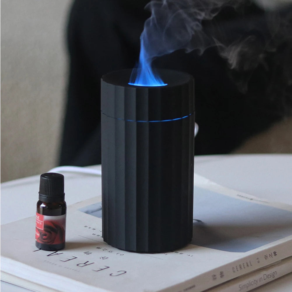 Simulation Flame Aromatherapy Humidifiers Moisturize Skin Mini Humidifier Relieve Fatigue Portable Supplies for Home Office Yoga