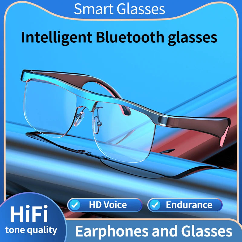 Smart Glasses Headset Wireless Bluetooth Sunglasses Outdoor Sport Earphone Calling Music Anti-Blue Eyeglasses With Charging Box