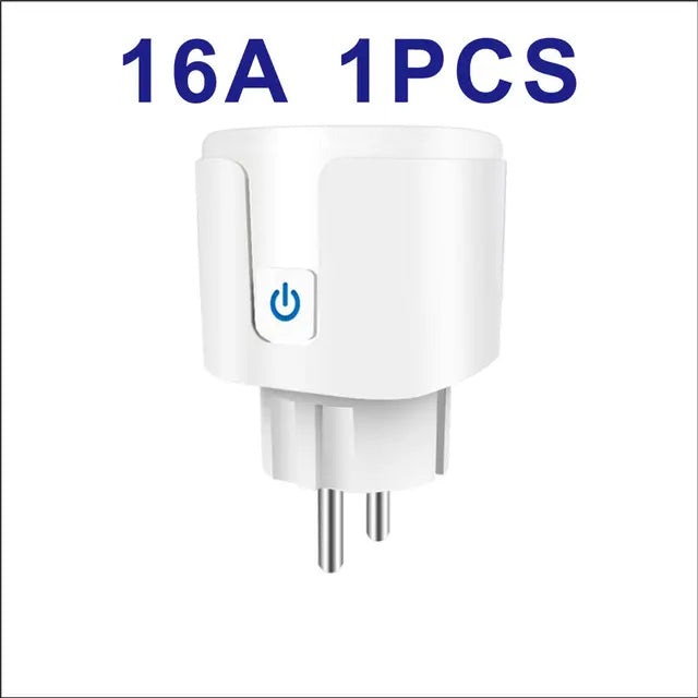 Smart Socket EU 16A/20A AC100-240V Wifi Smart Plug Power Outlet Alexa Google Home Voice Control  Tuya Smart Life APP