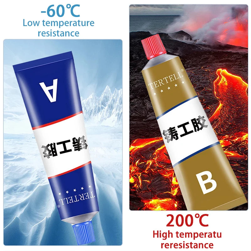 Strong Glue High Strength Metal Cold Welding Glue Magic Repair Casting Adhesive Metal Repair Bonding AB Glue Sealant