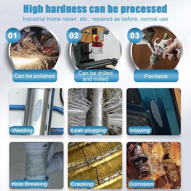 Strong Glue High Strength Metal Cold Welding Glue Magic Repair Casting Adhesive Metal Repair Bonding AB Glue Sealant