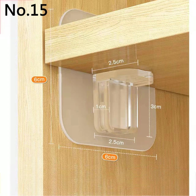 Strong Non Marking Patch Hook Non Punching Shelf Buckle Wall Hanging Transparent Buckle Adhesive Patch Non Nail Auxiliary Patch