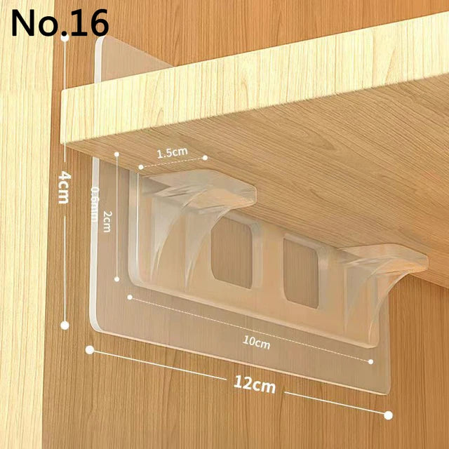 Strong Non Marking Patch Hook Non Punching Shelf Buckle Wall Hanging Transparent Buckle Adhesive Patch Non Nail Auxiliary Patch