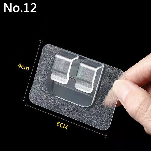 Strong Non Marking Patch Hook Non Punching Shelf Buckle Wall Hanging Transparent Buckle Adhesive Patch Non Nail Auxiliary Patch