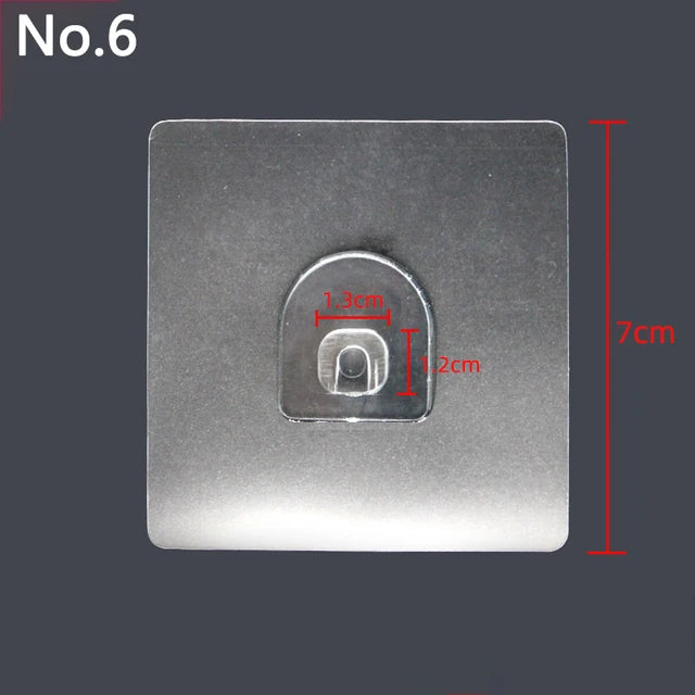 Strong Non Marking Patch Hook Non Punching Shelf Buckle Wall Hanging Transparent Buckle Adhesive Patch Non Nail Auxiliary Patch