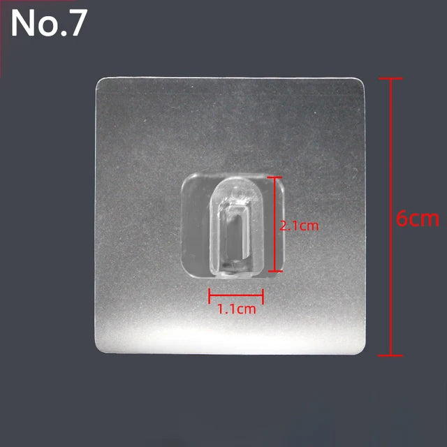 Strong Non Marking Patch Hook Non Punching Shelf Buckle Wall Hanging Transparent Buckle Adhesive Patch Non Nail Auxiliary Patch