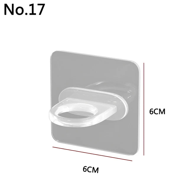 Strong Non Marking Patch Hook Non Punching Shelf Buckle Wall Hanging Transparent Buckle Adhesive Patch Non Nail Auxiliary Patch