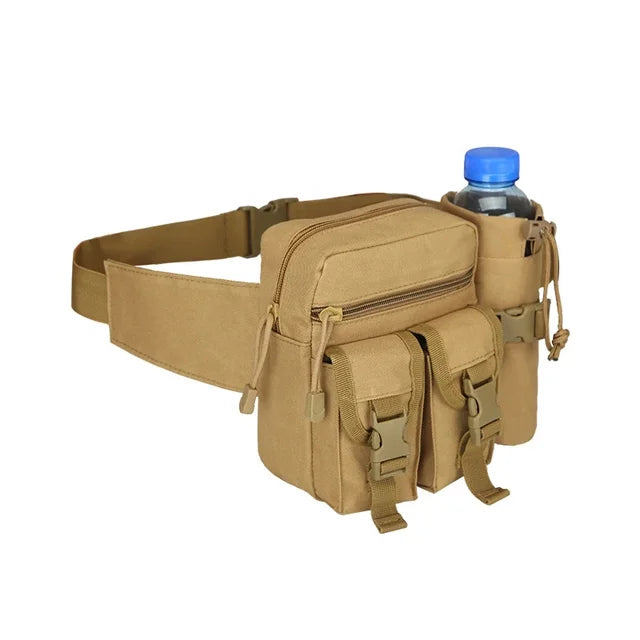 Tactical Men Waist Pack Nylon Hiking Water Bottle Phone Pouch Outdoor Sports Army Military Hunting Climbing Camping Belt Bag