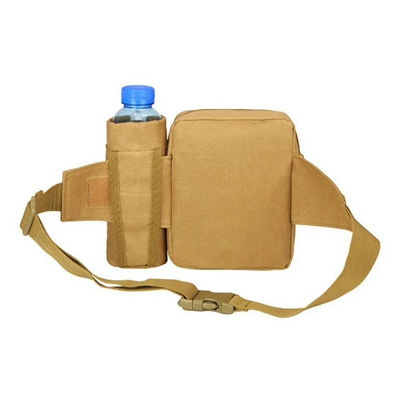 Tactical Men Waist Pack Nylon Hiking Water Bottle Phone Pouch Outdoor Sports Army Military Hunting Climbing Camping Belt Bag