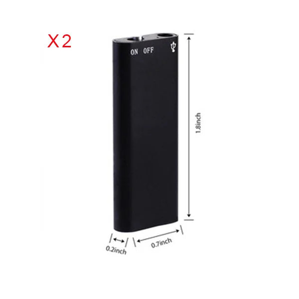 Ultra-Thin Tiny Mini Voice Recorder 4-32GB Digtal Professional Sound Activated Dictaphone Noise Reduce Record 8GB MP3 Player