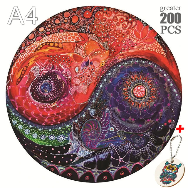 Unique Wooden Jigsaw Puzzles For Adults Kids Wooden Puzzle Educational Toys Gifts Wood DIY Crafts Tree of Life Puzzle Games