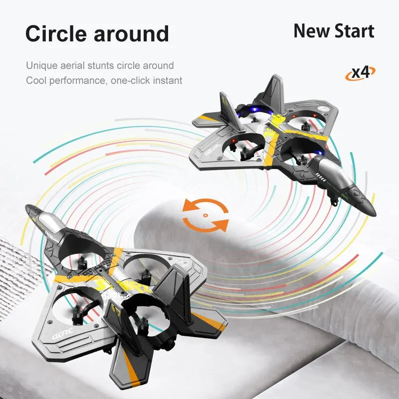 V17 RC Remote Control Airplane 2.4G Remote Control Fighter Hobby Plane Glider Airplane EPP Foam Toys RC Drone Kids Gift