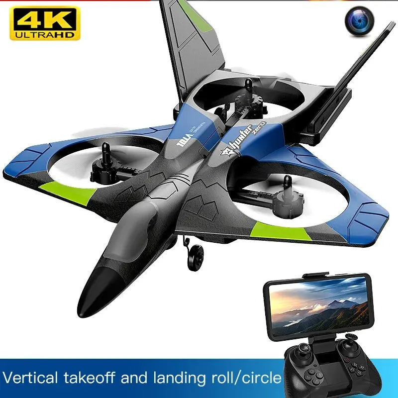 V27 Foam Glider Plane Remote Control RC Airplane 2.4G Fighter Hobby Airplane EPP RC Drone with Camera Helicopter Kids Toys